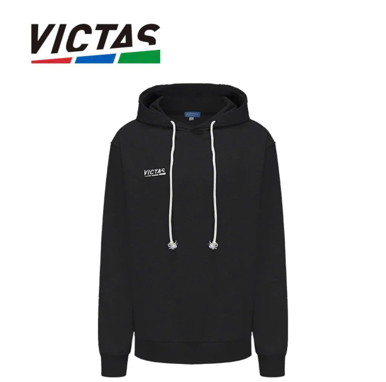 áo hoodie Victas Play Logo Pull Parker màu đen